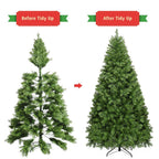 7 ft. Pre-Lit LED Dense PVC Hinged Christmas Tree Spruce with 700-Lights and Stand