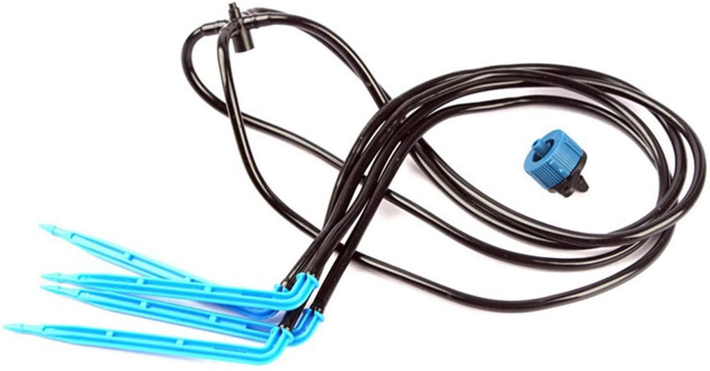 Xihe Garden Irrigation Sprinklers 50 cm Hose 4 Curved Blue Arrow Drip Irrigation Emitter Kit Bonsai Flower Plant Drip Irrigation Dripper Water Saving (Color : 200PCS)