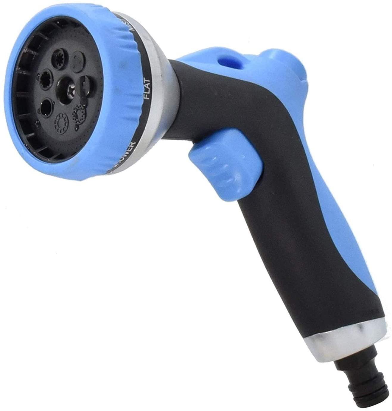 HMBB Garden Hose Nozzles, Garden Hose Spray Gun High Pressure 2PCS Garden Hose Spray Gun Set, Heavy Duty Water Spray Gun with 9 Patterns, Flow Control Anti-Leak, for Car Washing, Cleaning, Lawn