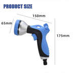 HMBB Garden Hose Nozzles, Garden Hose Spray Gun High Pressure 2PCS Garden Hose Spray Gun Set, Heavy Duty Water Spray Gun with 9 Patterns, Flow Control Anti-Leak, for Car Washing, Cleaning, Lawn