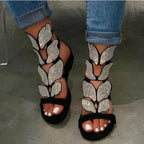 Ladies Rhinestone Butterfly Sandals