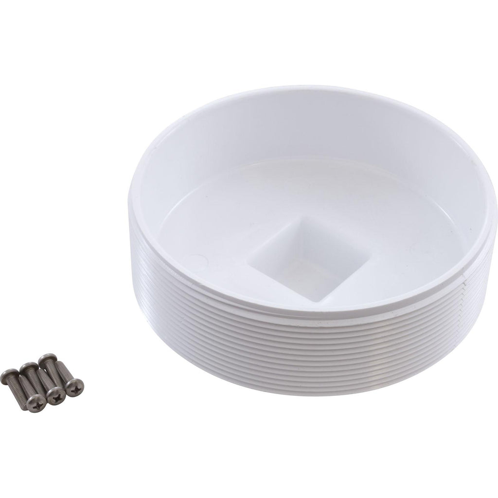 Waterway Plastics Main Drain, Waterway Clover Drain, 24-7/16", 6" Slip, White
