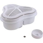 Waterway Plastics Main Drain, Waterway Clover Drain, 24-7/16", 6" Slip, White