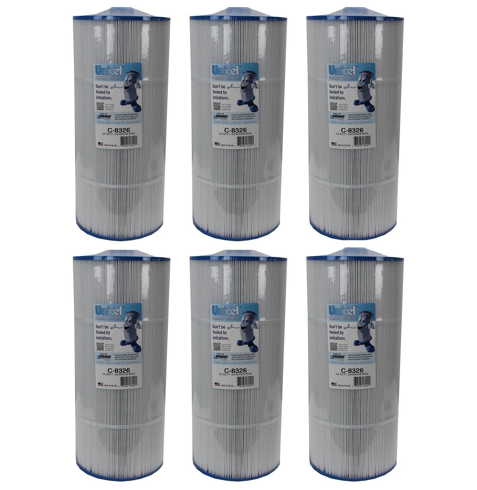 unicel c-8326 pool replacement cartridge filter 125 ft sundance spas (6-pack)
