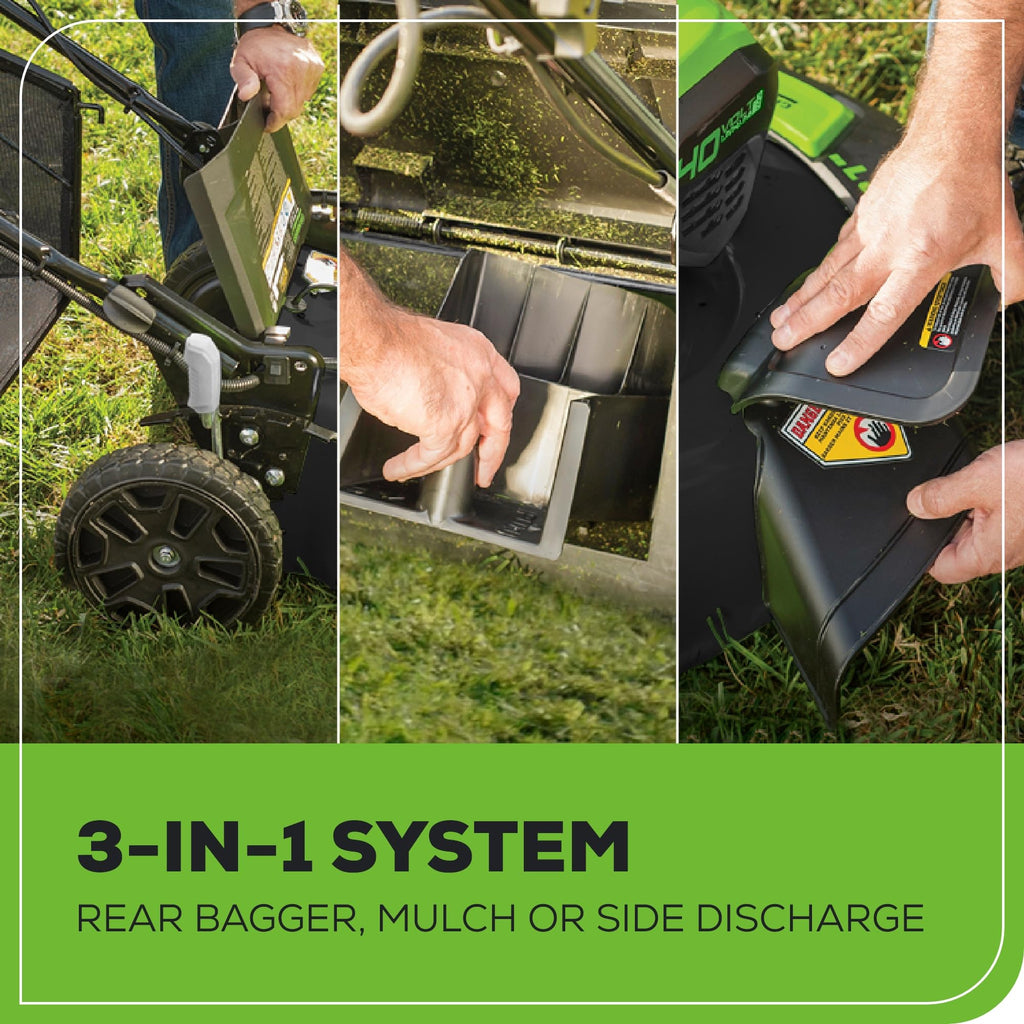 40V 21" Push Mower, 5.0Ah USB Battery