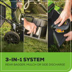 40V 21" Push Mower, 5.0Ah USB Battery
