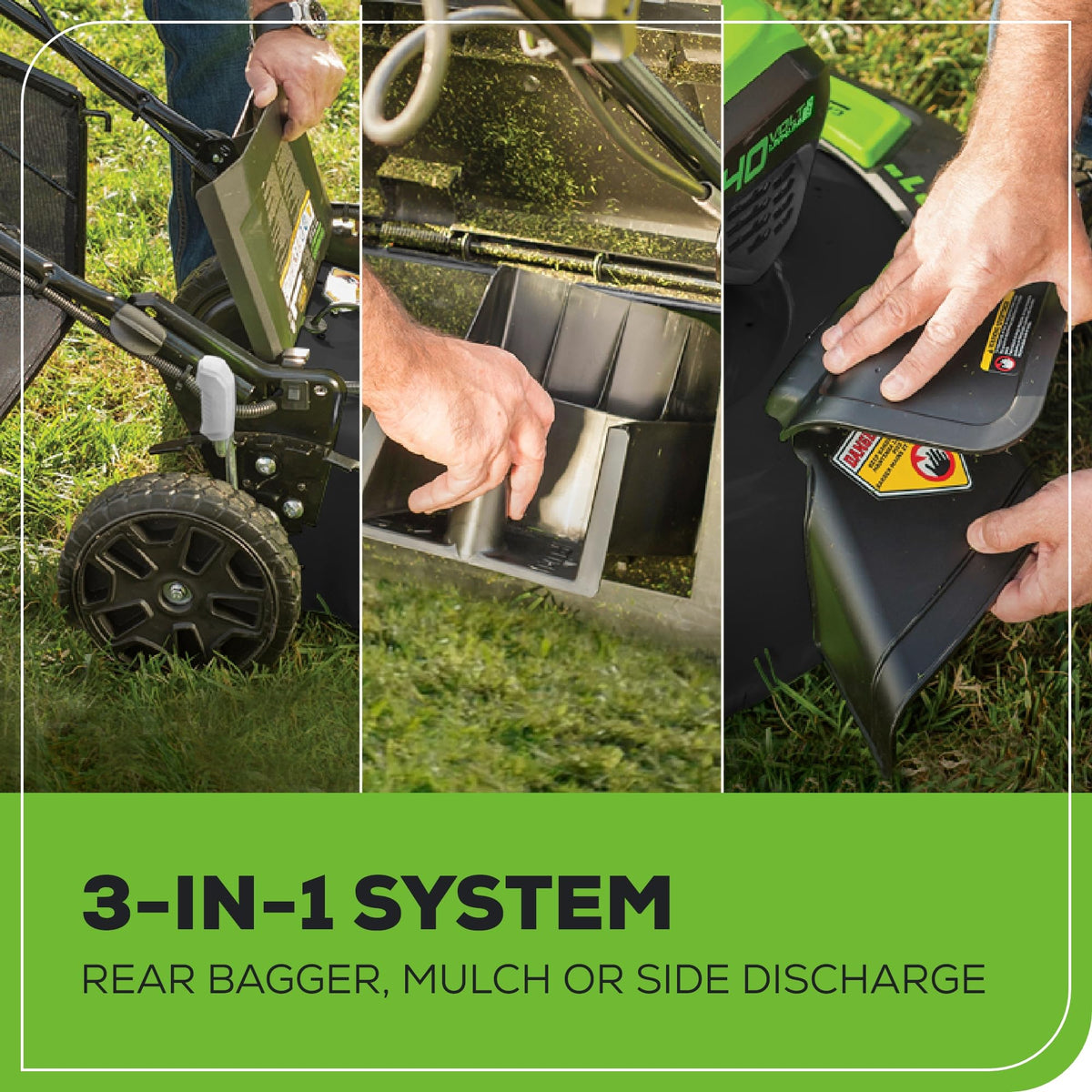 40V 21" Push Mower, 5.0Ah USB Battery