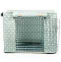 Lords &amp; Labradors Duck Egg Spot Oilcloth Dog Crate Cover to fit Midwest iCrate and Similar Sized Dog crates