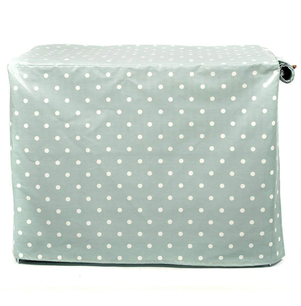 Lords &amp; Labradors Duck Egg Spot Oilcloth Dog Crate Cover to fit Midwest iCrate and Similar Sized Dog crates