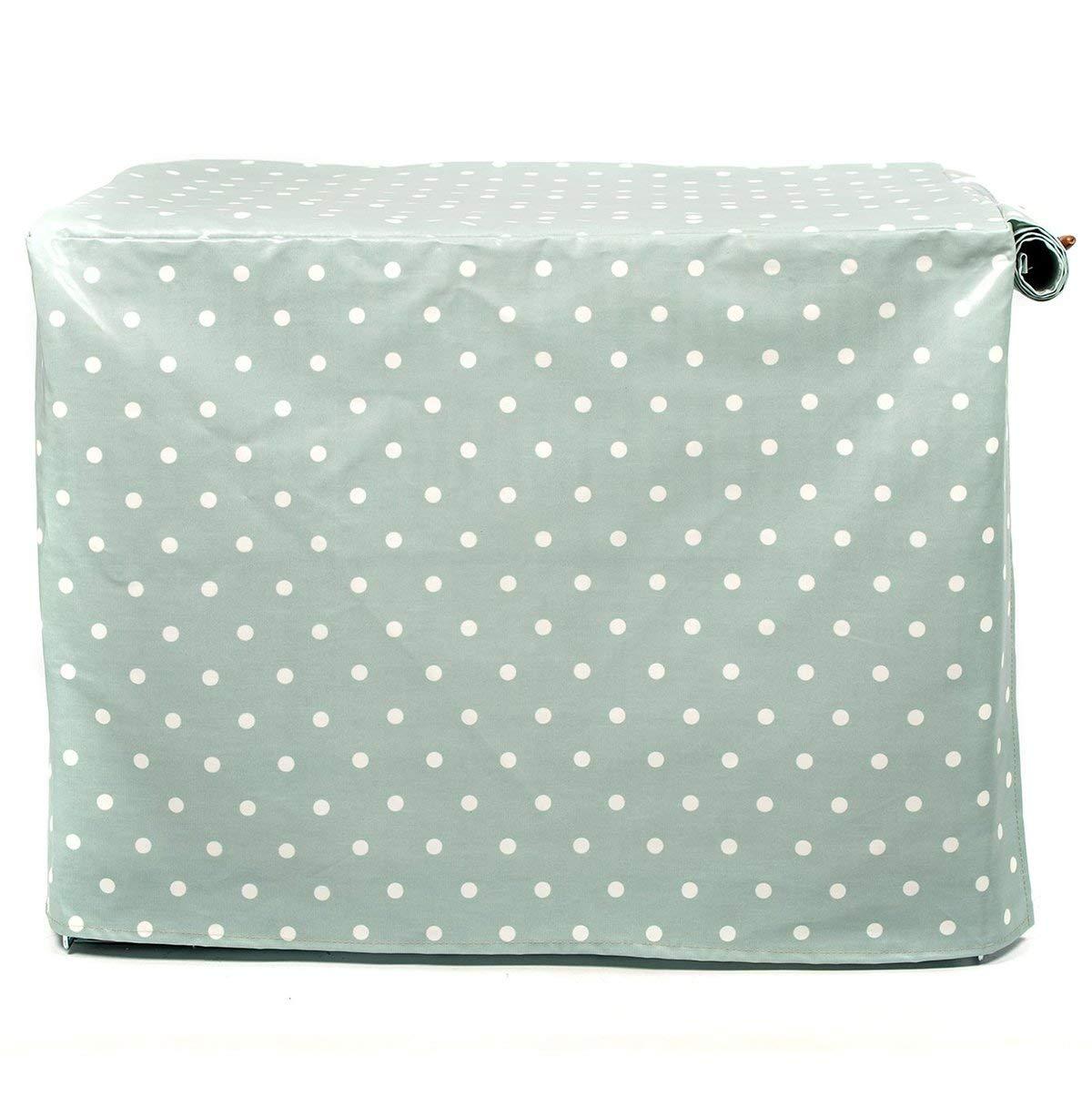 Lords &amp; Labradors Duck Egg Spot Oilcloth Dog Crate Cover to fit Midwest iCrate and Similar Sized Dog crates