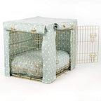 Lords &amp; Labradors Duck Egg Spot Oilcloth Dog Crate Cover to fit Midwest iCrate and Similar Sized Dog crates
