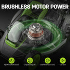 21V 13-Inch Brushless Cordless Lawn Mower, Electric Lawn Mower with 4.0Ah Battery &amp; Charger, 5-Level Height Adjustment, Mulching/Bagging, for Small Yard