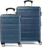 Runway 2 Piece Luggage Set, Carry-on &amp; Convertible Medium to Large Check-in Hardside Expandable Luggage, 8 Spinner Wheels, TSA Lock, Hardshell Suitcase, Teal Blue