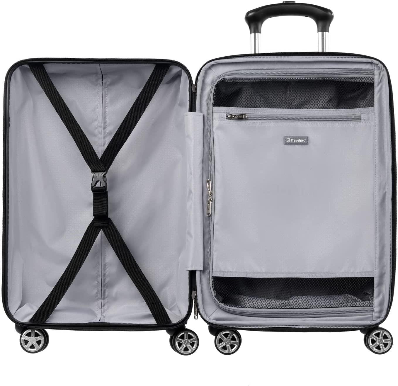 Runway 2 Piece Luggage Set, Carry-on &amp; Convertible Medium to Large Check-in Hardside Expandable Luggage, 8 Spinner Wheels, TSA Lock, Hardshell Suitcase, Teal Blue