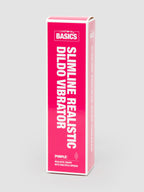 BASICS Slimline Realistic Dildo Vibrator 8 Inch, Purple | Purple