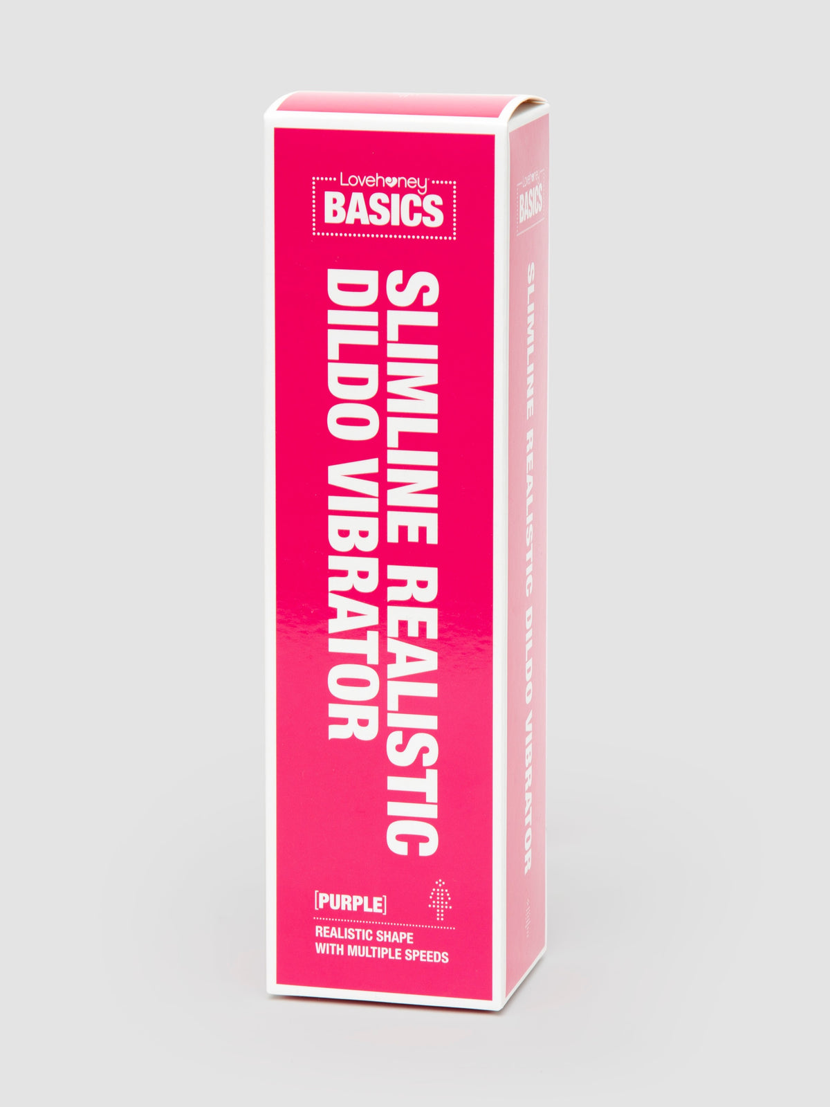 BASICS Slimline Realistic Dildo Vibrator 8 Inch, Purple | Purple
