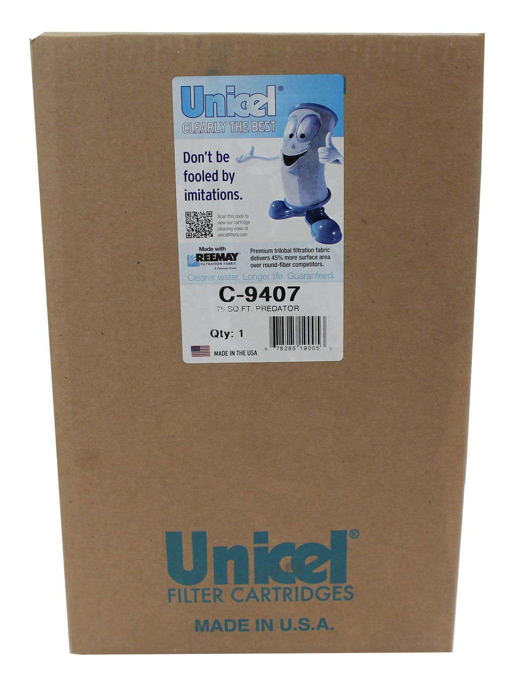 4) unicel c-9407 pentair clean clear predator 75 sq ft filter cartridges r173214