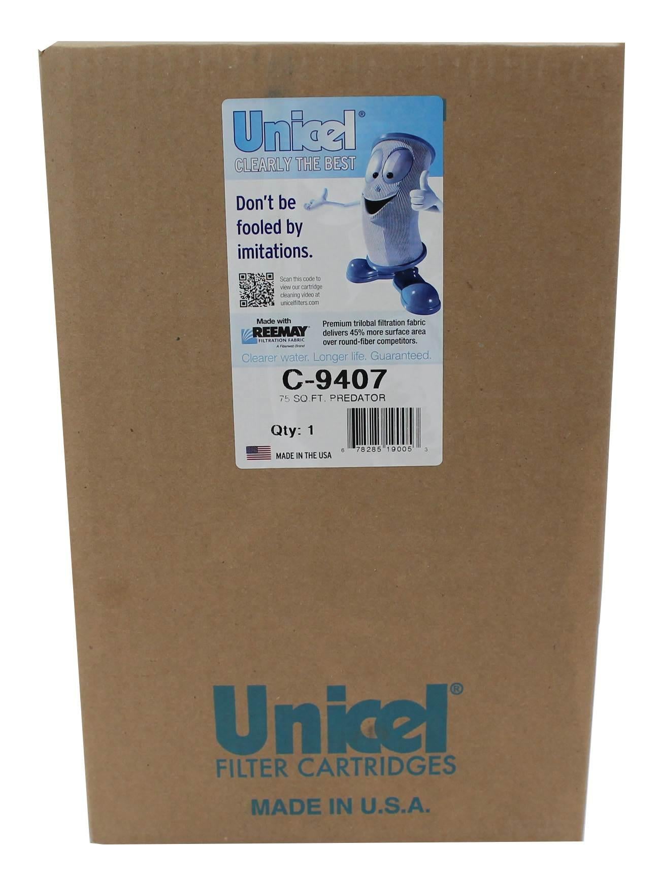 4) unicel c-9407 pentair clean clear predator 75 sq ft filter cartridges r173214