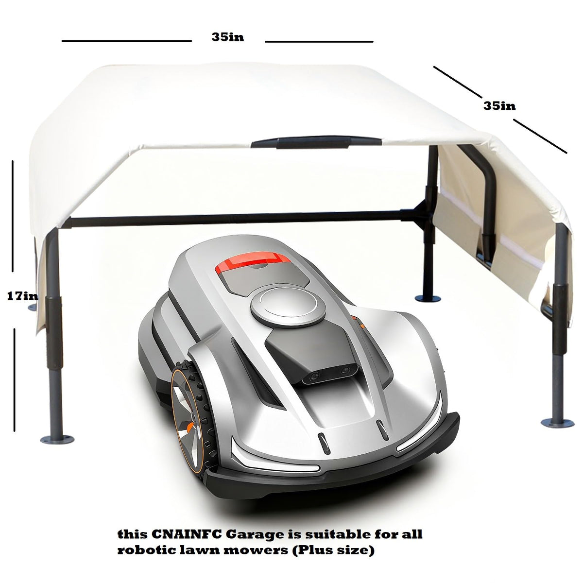 Garafor Robot Lawn Mower，for All Models on  (Plus Size) | Robot Lawn Mower Garage: Larger size + 600D Oxford waterproof Cover，Provides safe protection for your lawn mower