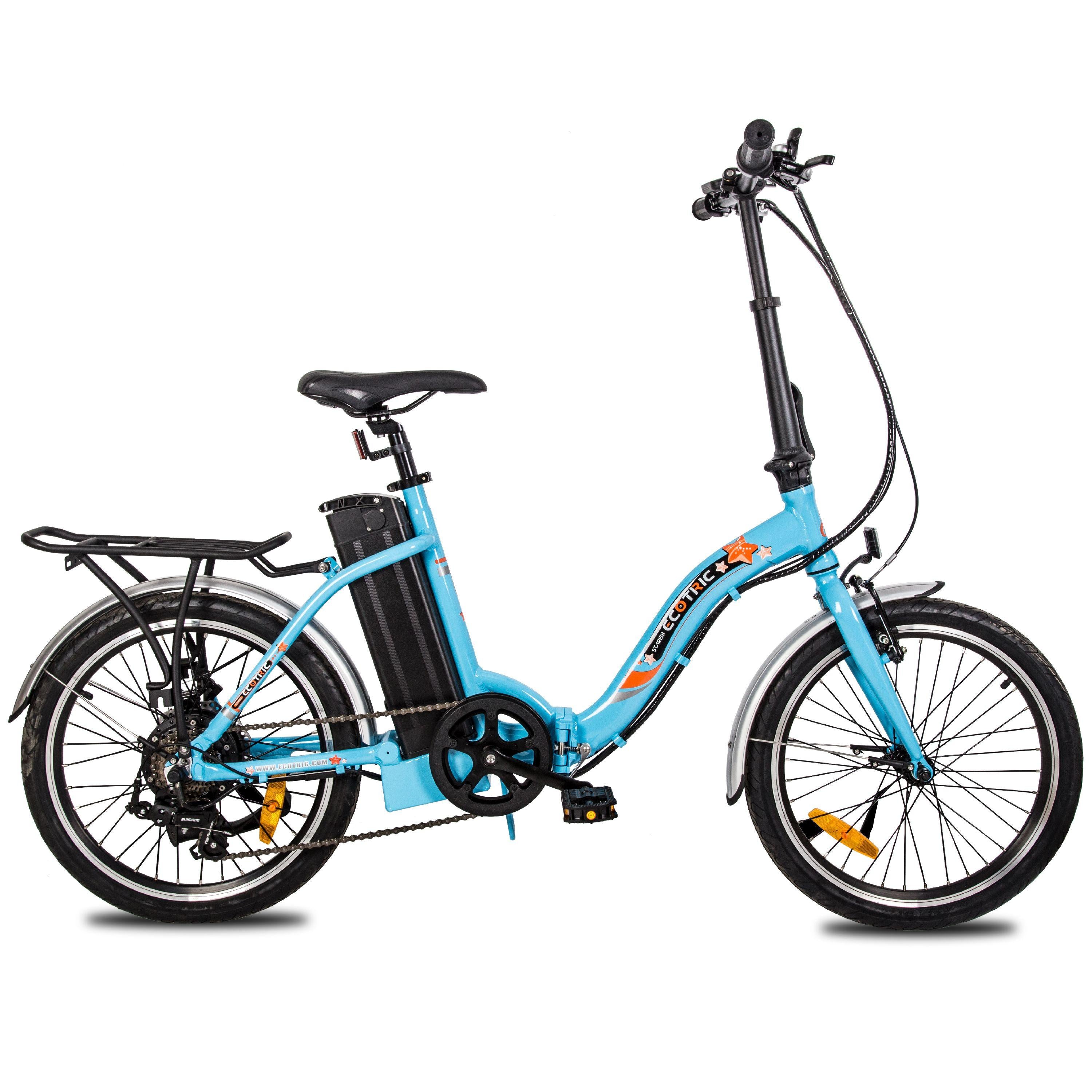 Electric Bike, Foldable 20 In. 350W 36V Removable Battery, 7 Speed E-riding Power Assist