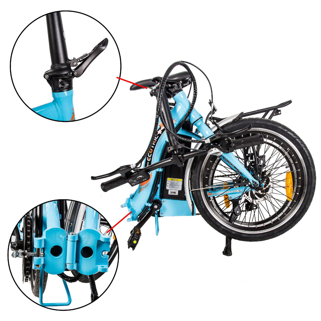 Electric Bike, Foldable 20 In. 350W 36V Removable Battery, 7 Speed E-riding Power Assist