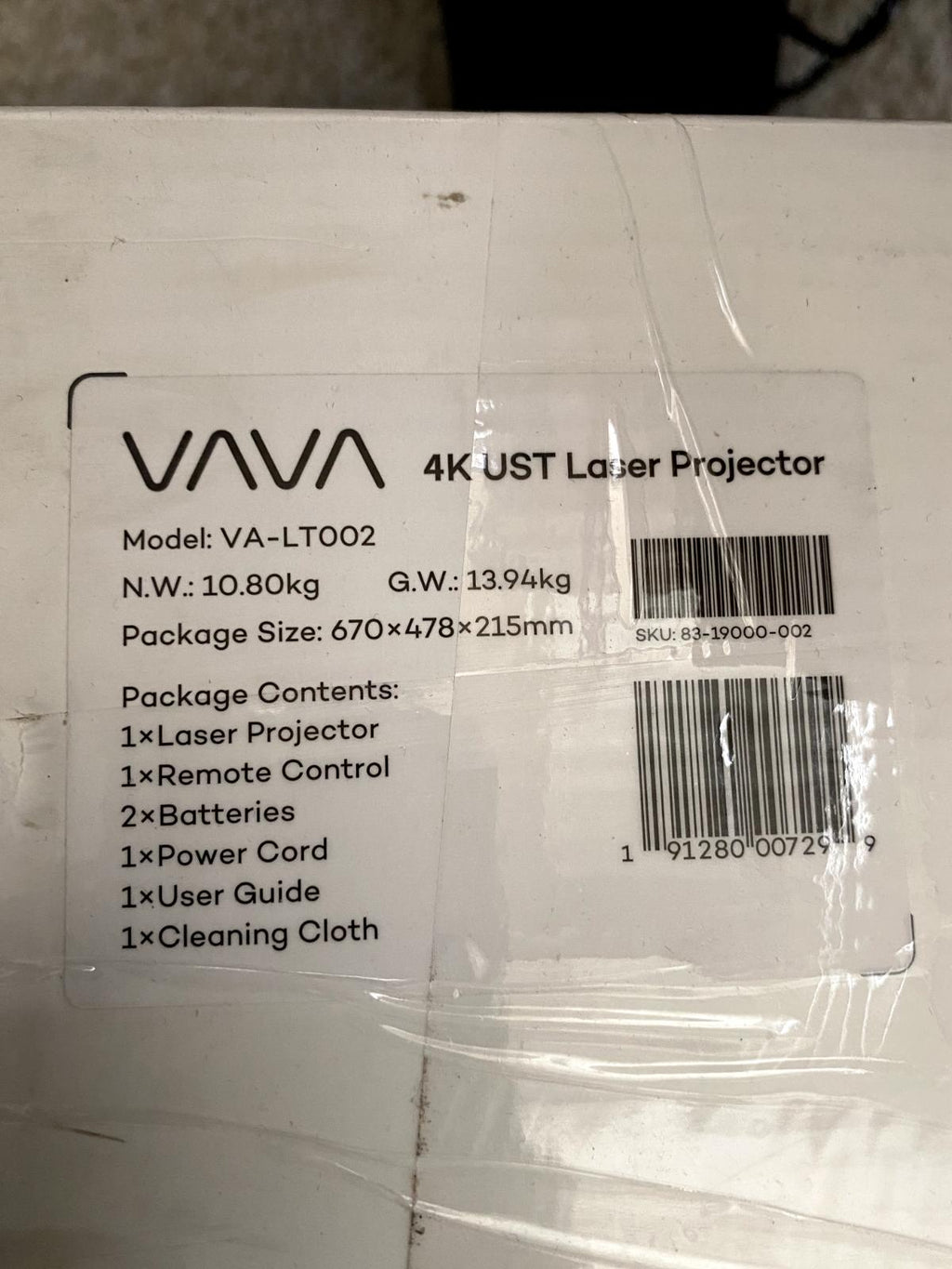 vava 4k ust laser tv home theater projector va-lt002 2500 ansi lumens