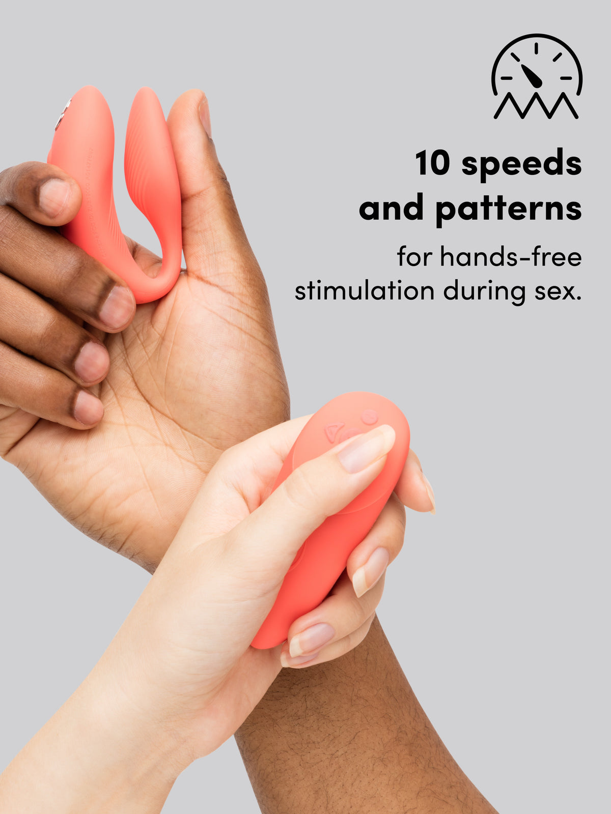 We-Vibe Chorus  App and Remote Controlled Rechargeable Couple's Vibrator, Orange | Orange