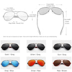 Aluminum Magnesium Men's Polarized Coating Mirror Sunglasses