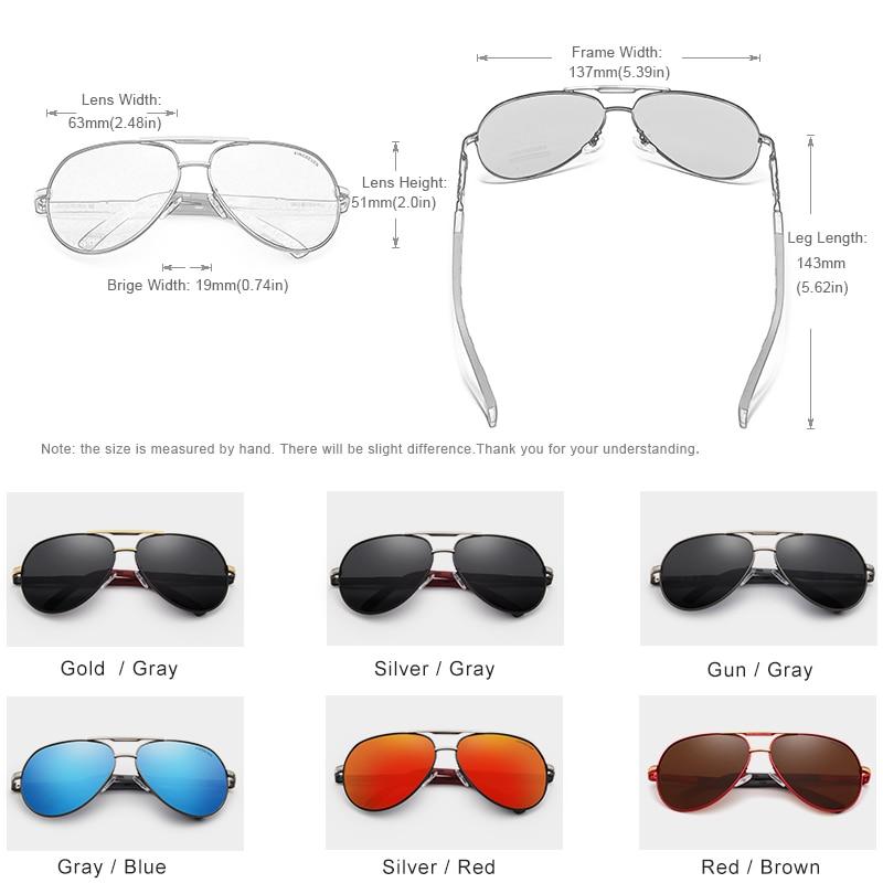 Aluminum Magnesium Men's Polarized Coating Mirror Sunglasses