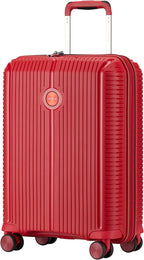 Carry On Luggage With Spinner Wheels,Expandable Hardshell Spinner Suitcase for Travel,TSA Approved (Carry-On 20-Inch,Red)