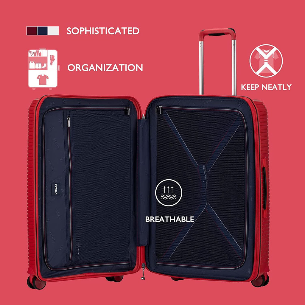 Carry On Luggage With Spinner Wheels,Expandable Hardshell Spinner Suitcase for Travel,TSA Approved (Carry-On 20-Inch,Red)