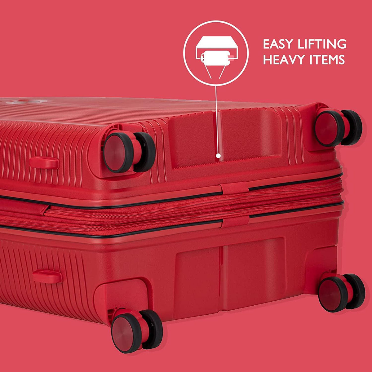 Carry On Luggage With Spinner Wheels,Expandable Hardshell Spinner Suitcase for Travel,TSA Approved (Carry-On 20-Inch,Red)