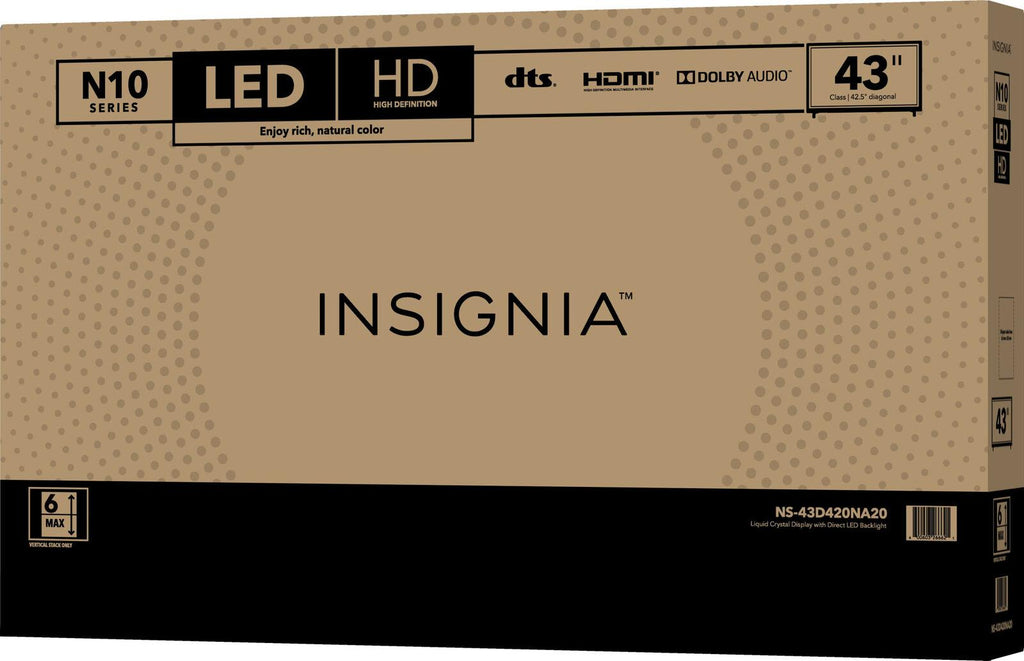 insignia- 43" class n10 series led full hd tv