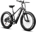 eAhora RURUI 750W 4.0" Fat Tire Mountain Electric Bike 48V Urban Electric Bikes for Adults with 14AH Removable Ebike Battery, Dual Disc Brakes, Front Suspension, 7-Speed Gears