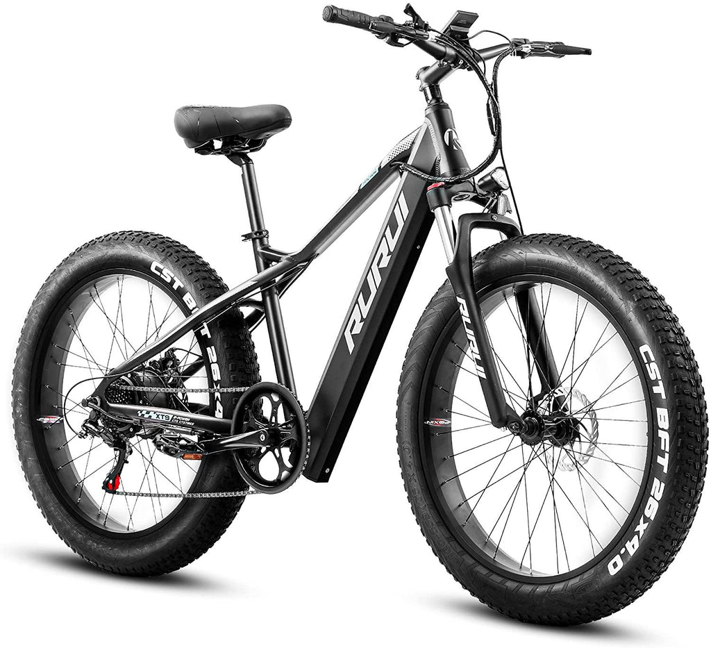 750W 26 inch Fat Tire Electric Bike for Adults 48V 14.5AH Battery Electric Mountain Bike, LCD Display with USB Urban E-bike with Front Suspension, 7-Speed Gears
