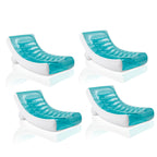 Inflatable Rockin' Lounge Swimming Pool Floating Raft Chair (4 Pack)