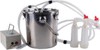 goat milking machine, cow milking machine,electric vacuum pulsation pump milker,milking supplies w/stainless steel bucket,automatic portable livestock milking equipment