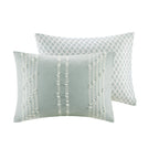Gracie Mills Cotton Jacquard Comforter Set with Aqua Finish II10-1104 - II10-1104