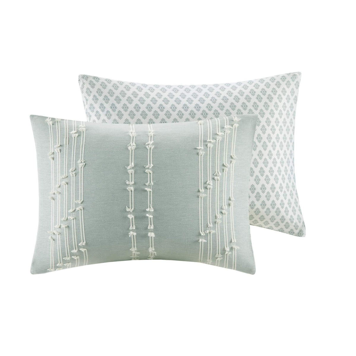 Gracie Mills Cotton Jacquard Comforter Set with Aqua Finish II10-1104 - II10-1104