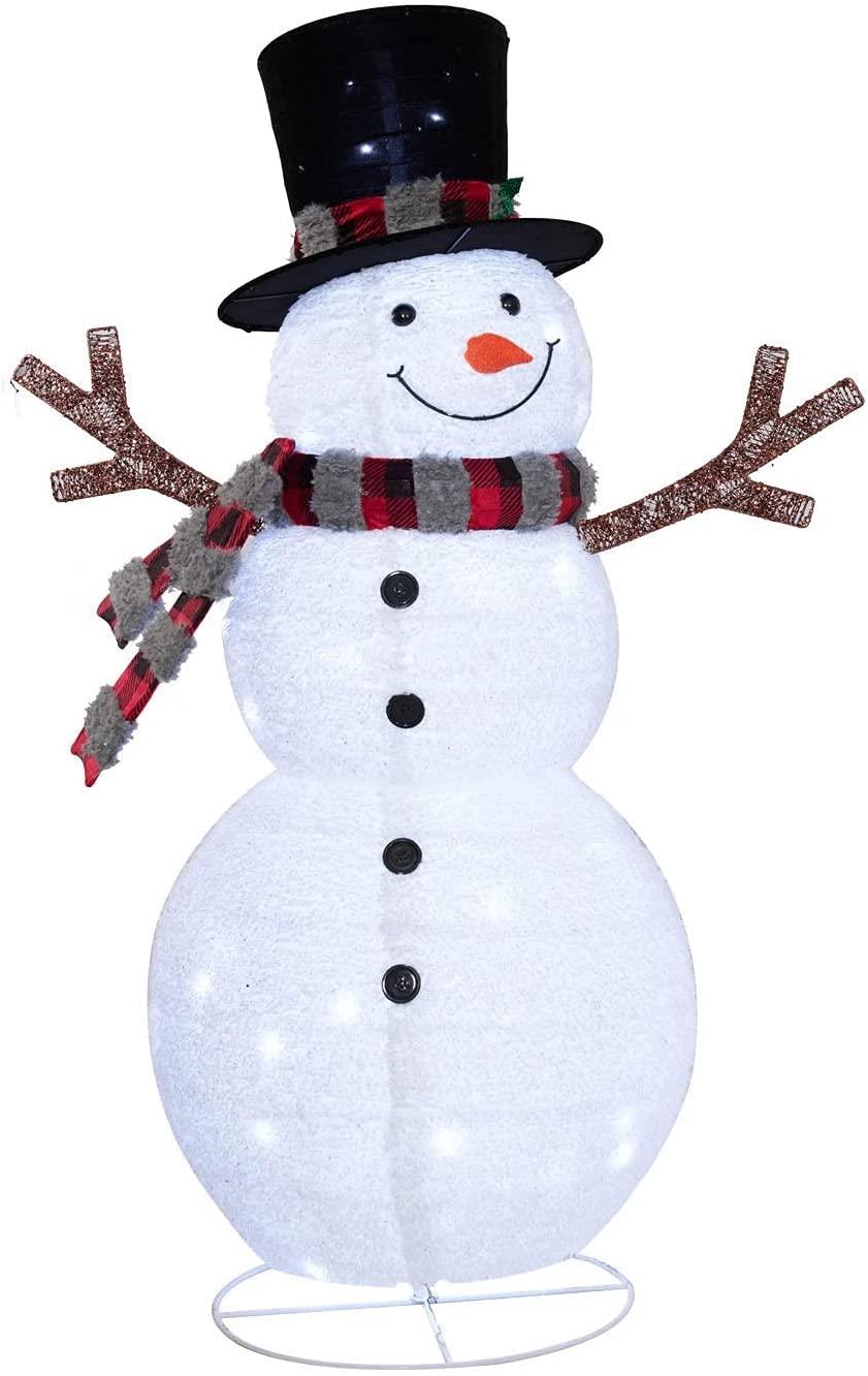 JOEDOT Pre-Lit Pop-Up Twinkling Snowman Family