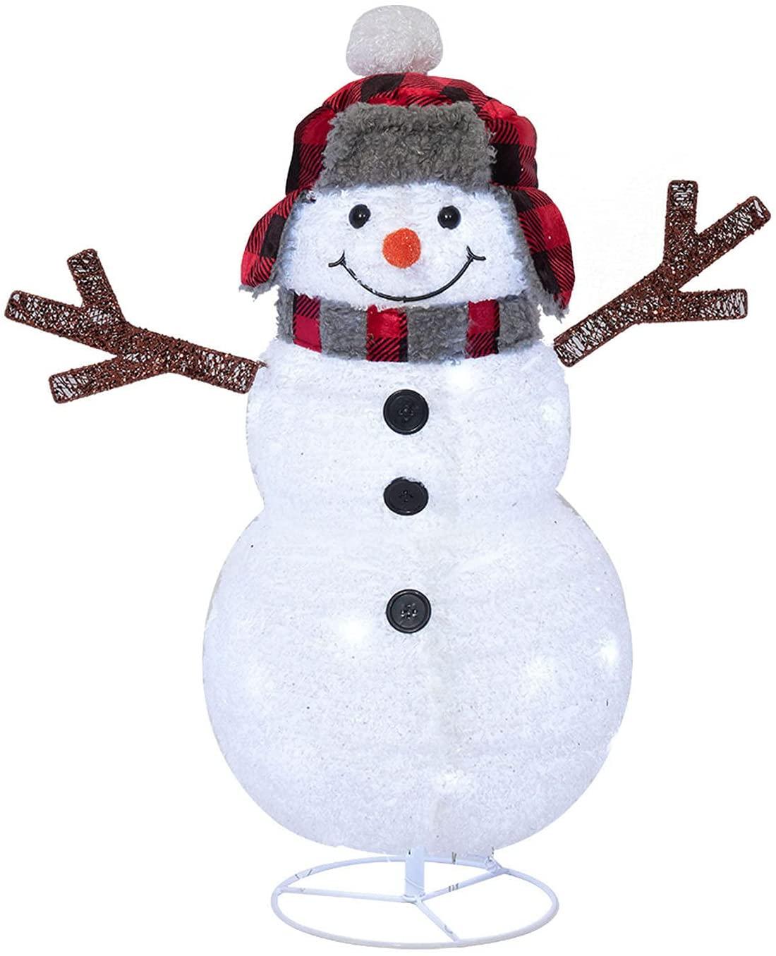 JOEDOT Pre-Lit Pop-Up Twinkling Snowman Family