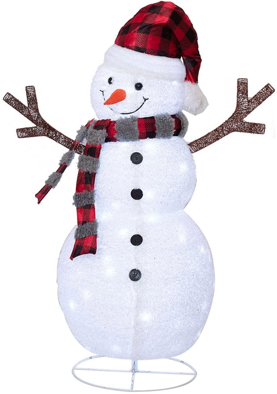 JOEDOT Pre-Lit Pop-Up Twinkling Snowman Family