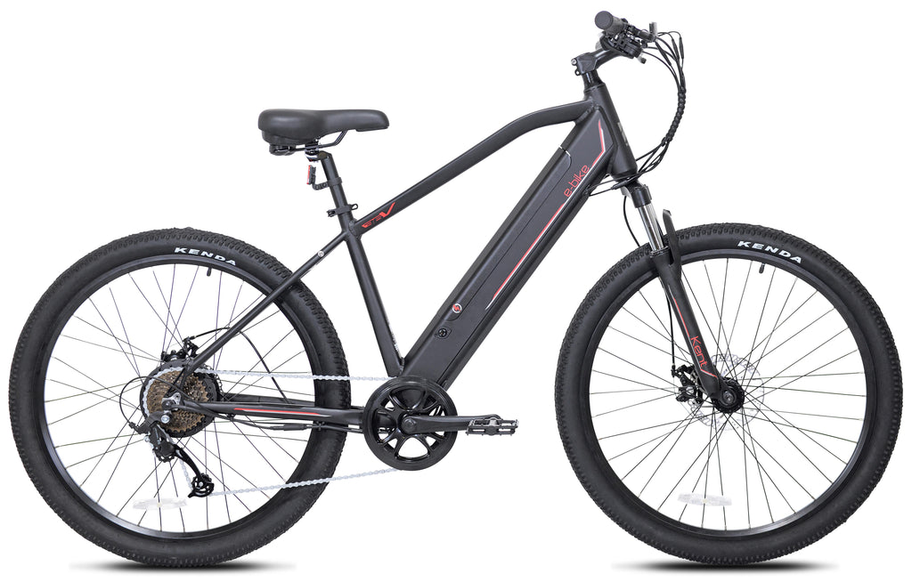 Kent Bicycles Electric Pedal Assist Mountain Bike , 27.5 In. Wheels, Black E-Bike, Electric Bicycle