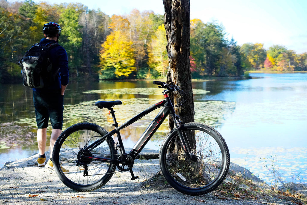 Kent Bicycles Electric Pedal Assist Mountain Bike , 27.5 In. Wheels, Black E-Bike, Electric Bicycle