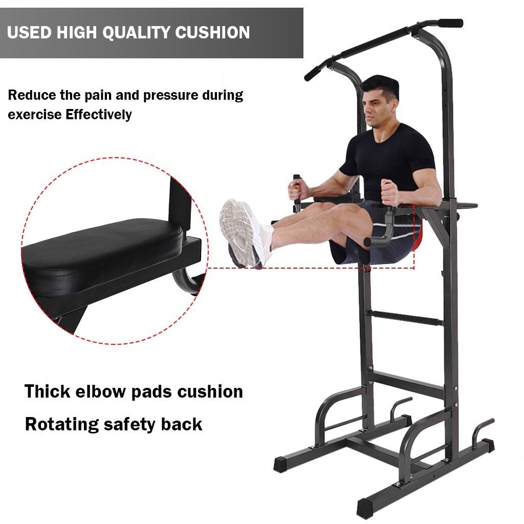 Power Tower Workout Dip Station For Home Gym Strength Training Fitness Equipment