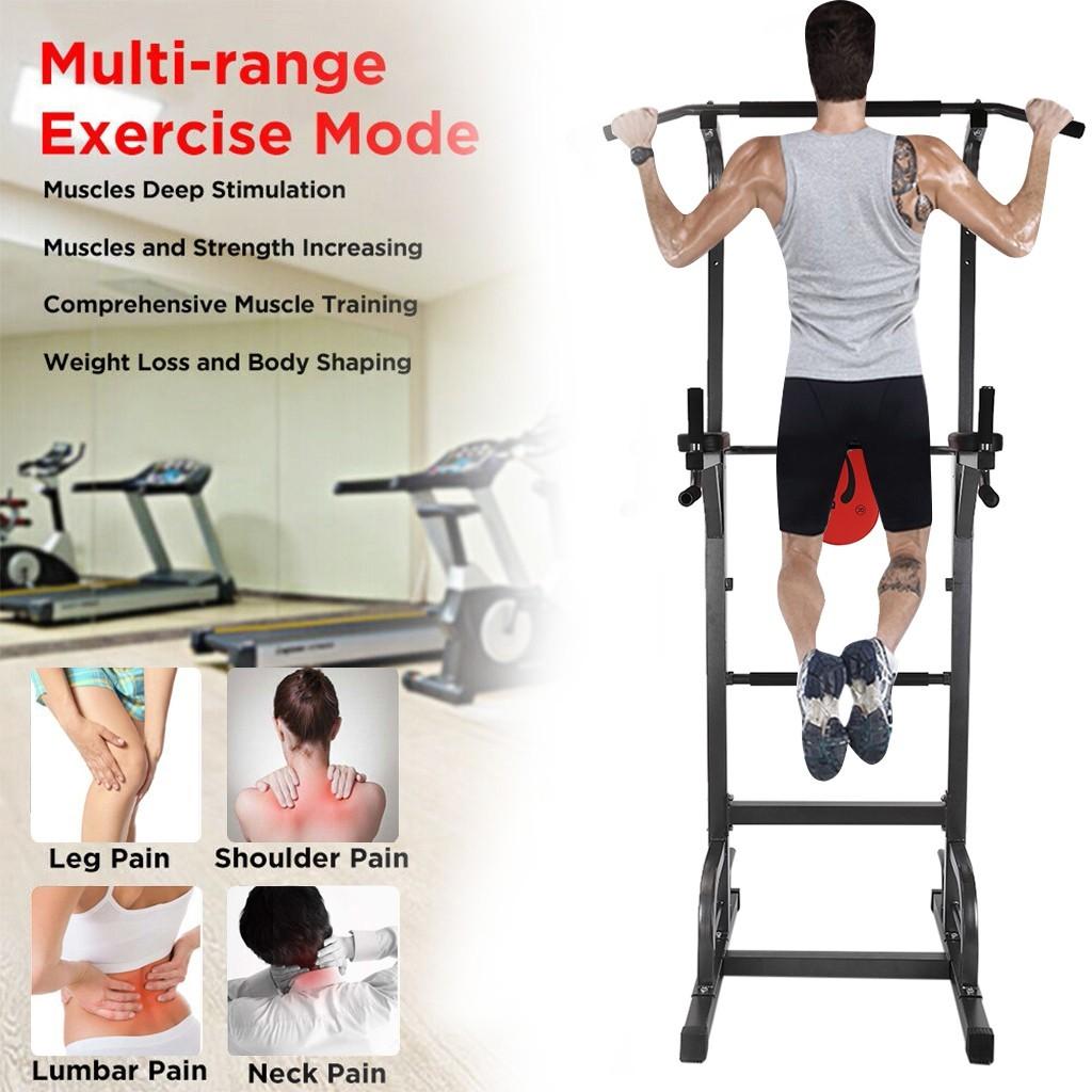 Power Tower Workout Dip Station For Home Gym Strength Training Fitness Equipment