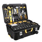 258 Piece Tool Kit with Rolling Tool Box Socket Wrench Hand Tool Set Mechanic Case Trolley Portable