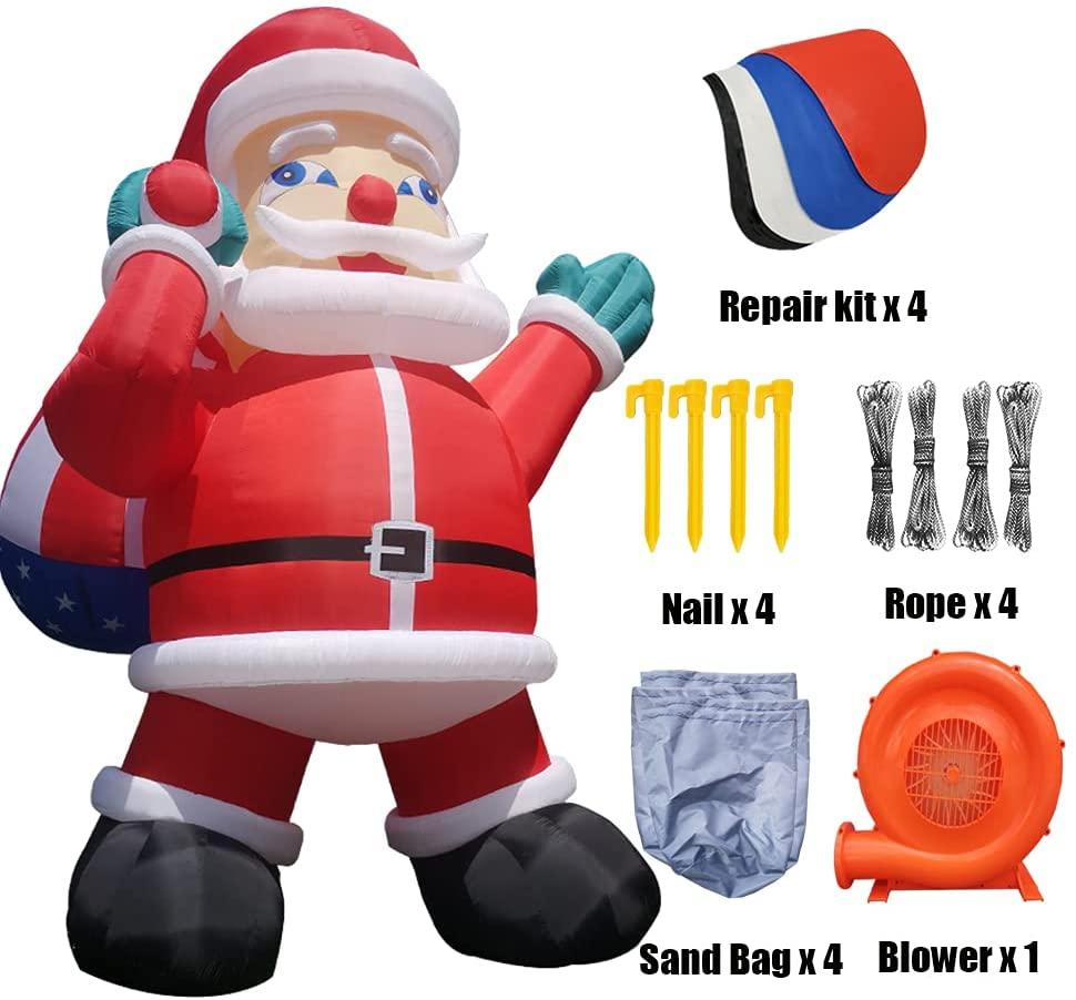 26Ft Giant Christmas Inflatables, Inflatable Santa Claus with Blower Christmas Decorations Outdoor Yard Outdoor Christmas Decorations for Holiday/Party/Christmas/Garden