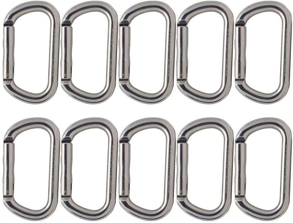 Fusion Climb Supreme II Aluminum Oval-Shape Carabiner 10-Pack