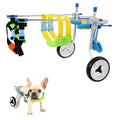 ADAHX 2 Wheel Pet Dog Cat Wheelchair Aluminium Walk Cart Scooter for Handicapped Hind Leg Adjusted Wheelchair Fit for 3-15kg Pet